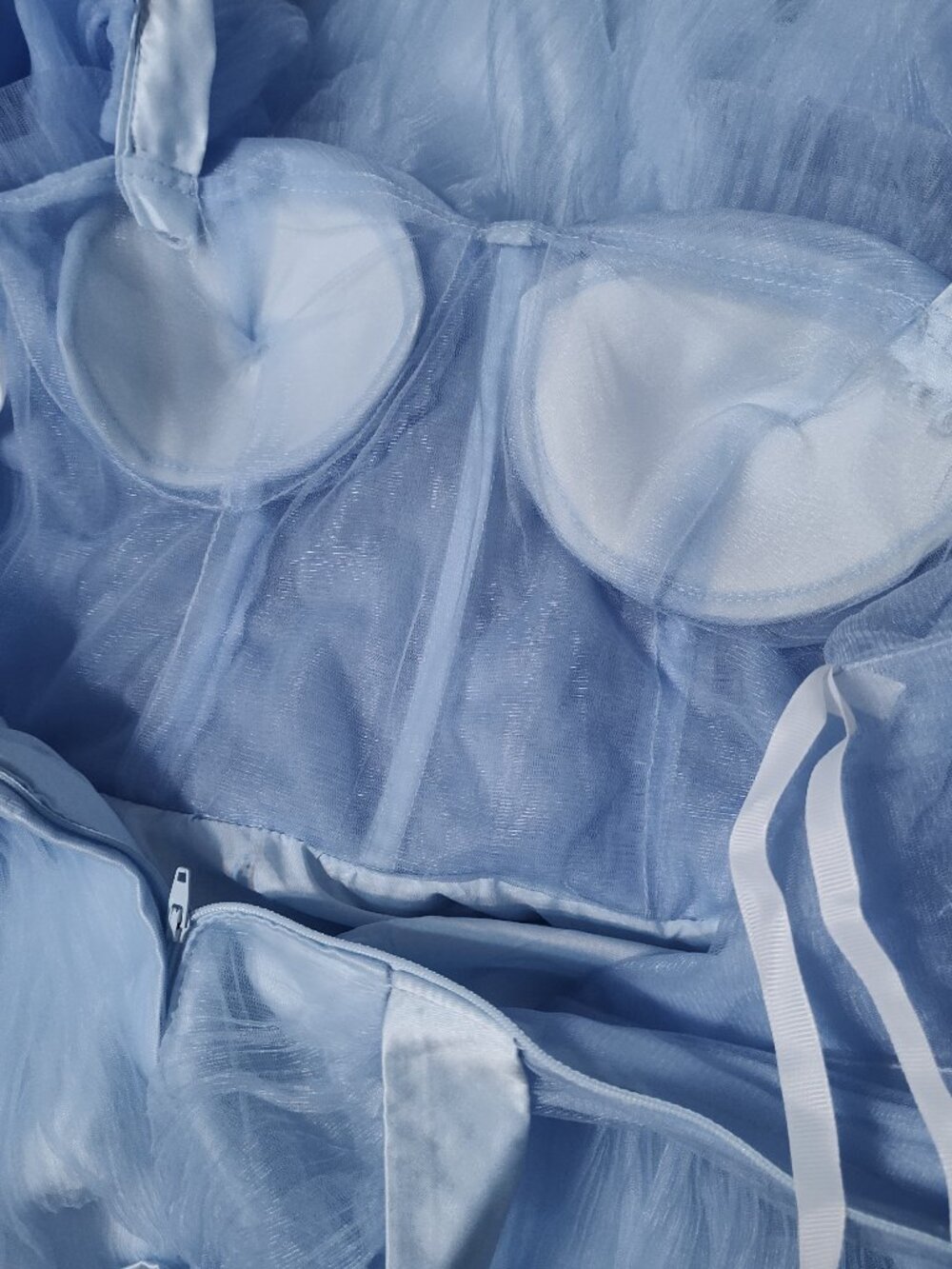 Ethereal Light Blue Tulle Gown Size S. - Picture 13 of 13
